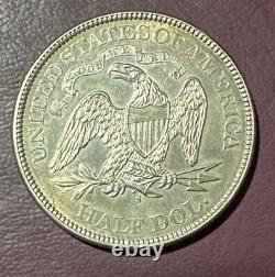 1876-S Half Dollar Seated liberty Silver Coin, Choice AU++ Free Shipping