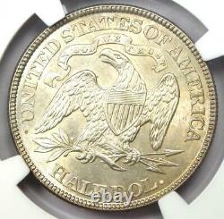 1876 Seated Liberty Half Dollar 50C NGC Uncirculated Details (MS UNC) Rare