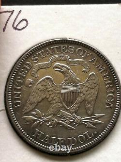 1876 Seated Liberty Half Dollar 50c Almost Uncirculated Details Type Coin
