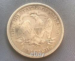 1876-cc. Seated Liberty half dollar, scarce