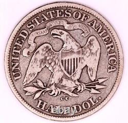 1877-CC Seated Liberty Half Dollar F+ Nice Original Look