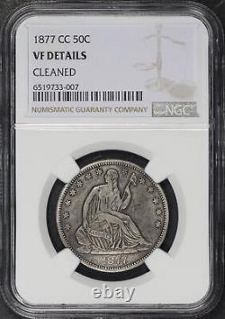 1877-CC Seated Liberty Half Dollar NGC VF Details Cleaned