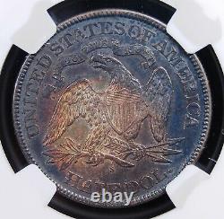 1877 S Seated Half Ngc Au 53 Deep Original Toned Peripheries Coppery Centers