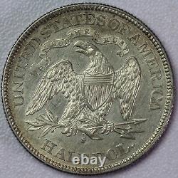1877-S Seated Liberty Half Dollar UNC Details Cleaned