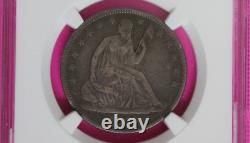 1877 S VF 25 Seated Liberty Half Dollar NGC Graded Certified Authentic Slab 1589