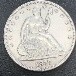 1877 Seated Liberty Half Dollar 50c High Grade AU #34177