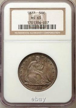 1877 Seated Liberty Half Dollar Ngc Ms63 Well Struck Clean And Original