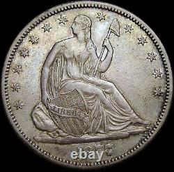 1877 Seated Liberty Half Dollar Silver - Nice Type Coin - #R383