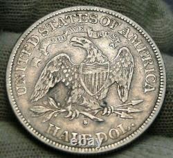 1877S Seated Liberty Half Dollar 50C Nice Coin, Free Shipping (845)
