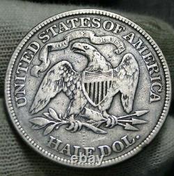 1878 Seated Liberty Half Dollar 50C Nice Coin, Free Shipping (877)