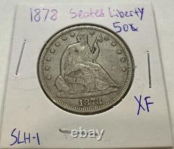 1878 (XF) Seated Liberty Half Dollar 50c Extremely Fine
