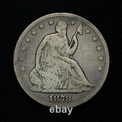 1878CC Seated Liberty Silver Half Dollar Extremely Rare Date & Nice Original