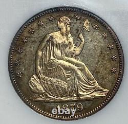 1879 Liberty Seated 50C Half Dollar With Motto Proof TONED