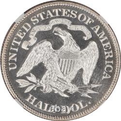 1881 Seated Liberty Half Dollar 50c, NGC Proof 65 Cameo Nice White Coin
