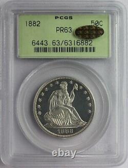 1882 50c Seated Liberty Half Dollar PCGS MS 63 GOLD CAC