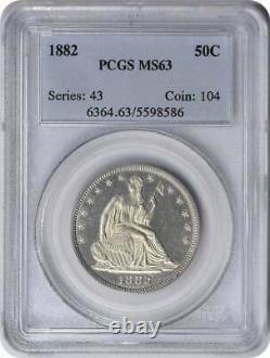 1882 Liberty Seated Silver Half Dollar MS63 PCGS