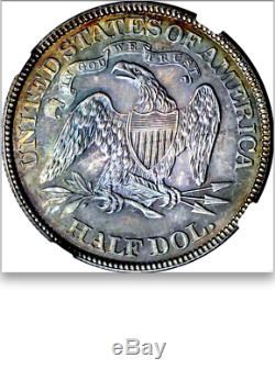 1882 NGC PR64 Mintage 4,400 + 1,100 PROOF Seated Liberty Half Dollar #2 KEY 50c