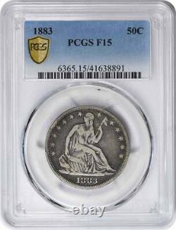 1883 Liberty Seated Silver Half Dollar F15 PCGS