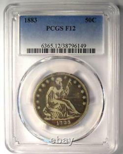 1883 Seated Liberty Half Dollar 50C Certified PCGS F12 Rare Date Coin