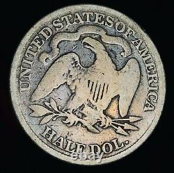 1891 Seated Liberty Half Dollar 50C Ungraded Good KEY 90% Silver US Coin CC12444