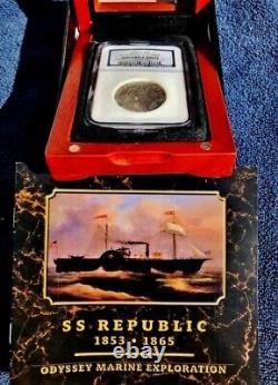 CIVIL War Shipwreck! Ss Republic! Date Error! 1858-o Seated Liberty Half Dollar