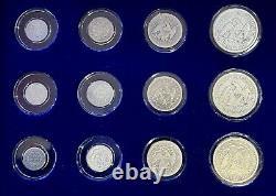 Lot 12 Seated Liberty 90% Silver US Coins Half Dollars Quarters Dime Half Dimes