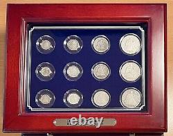 Lot 12 Seated Liberty 90% Silver US Coins Half Dollars Quarters Dime Half Dimes