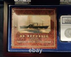Ss Republic Shipwreck 1859 O Rare 9 In Border Seated Liberty Half Dollar