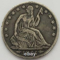 US Seated Liberty Half Dollar 1855 O New Orleans Mint 50C Silver Coin Nice Toned