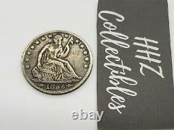 US Seated Liberty Half Dollar 1855 O New Orleans Mint 50C Silver Coin Nice Toned