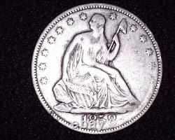 Very Nice 1858 P Seated Liberty Half Dollar Nice Details V-1 Resumed # H060
