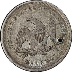1839 Demi-dollar Assis 'Pas de Draperie' Détails Choix XF Superbe Attrait Visuel Percé