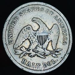 1839 Demi-dollar assis Liberté 50C non classé Choix 90% Argent Pièce de monnaie américaine CC21556