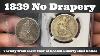 1839 No Drapery Seated Liberty Demi-dollar