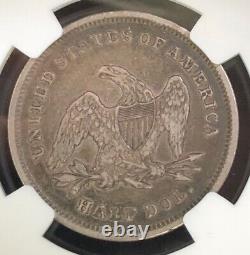 1839 Seated Liberty Demi-dollar Draperie Ngc Xf40