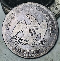 1839 Seated Liberty Half Dollar 50c Avec Drapery Argent Non Classé Us Coin Cc10057