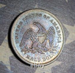 1839 Siège Liberty Argent Demi-dollar Pièce Collector Livraison Gratuite