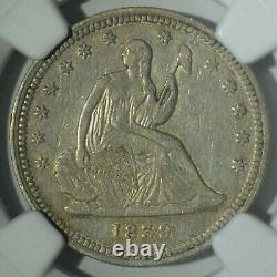 1839 Sièged Liberty Quarter Dollar No Drapery Open Claws Ngc Xf Détails S-055