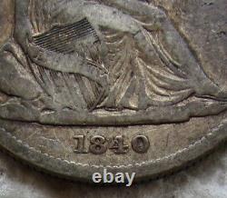 1840 Demi-dollar en argent Liberty assis Première date rare Philadelphie Haute qualité