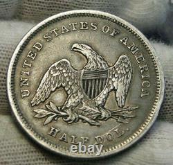 1840 Seated Liberté Demi-dollar 50 Cents. Nice Coin, Date Semi-key (9266)