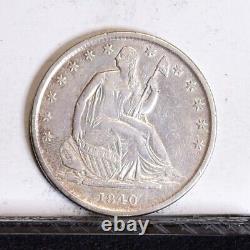 1840-o Liberty Assise Demi-dollars Détails Xf (#43567)