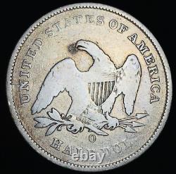 1841 Demi-dollar assis Liberty 50C non classé 90% Argent Pièce de monnaie US CC19910