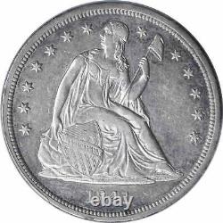 1841 Liberty Assis Argent Demi-dollar Au50 Pcgs