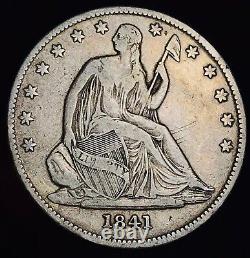 1841 O Seated Liberty Half Dollar 50c Ungraded Choice 90% Argent Us Pièce Cc14519