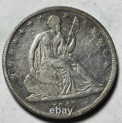 1841 ou 50c Demi-dollar à l'effigie de la Liberté assise. Exemple circulé attrayant, nettoyé.