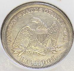 1842 50c Seated Liberty Argent Demi-dollar