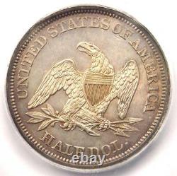 1842 Assis Liberté Demi-dollar 50c Coin Medium Date Icg Ms64 3000 $ Valeur