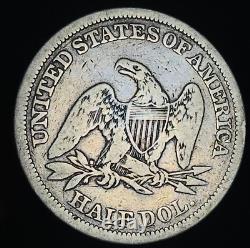 1842 Demi-dollar assis de liberté 50C Petite date Choix 90% Argent Pièce de monnaie américaine CC21327