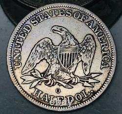 1842 O Demi-dollar assis Liberté 50C Non noté 90% Argent Pièce de monnaie US CC20608