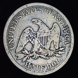 1842 Seated Liberty Half Dollar 50c Ungraded Choice 90% Argent Us Coin Cc17097